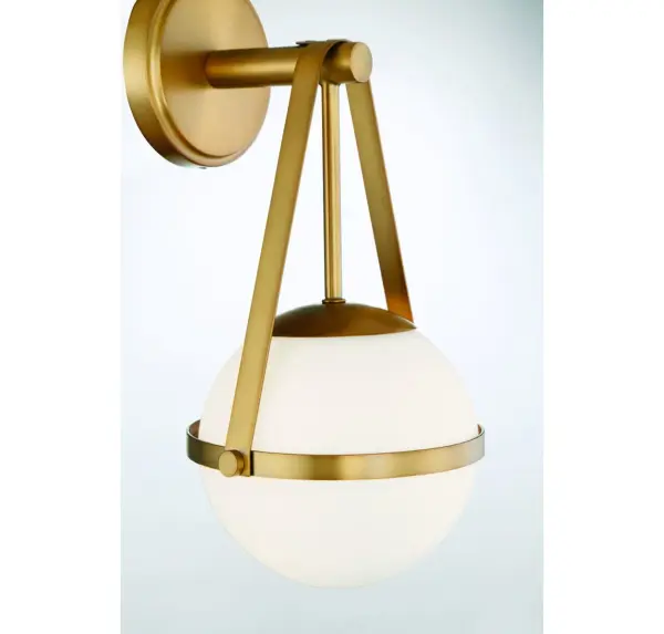 Polson One Light Wall Sconce in Warm Brass - Image 6