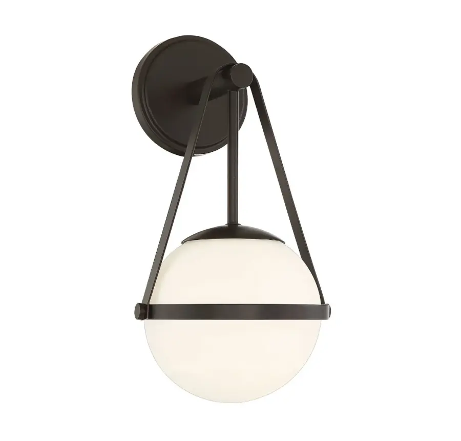 Polson 1-Light Wall Sconce in Matte Black - Image 1