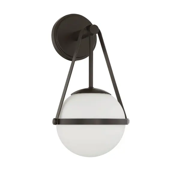 Polson 1-Light Wall Sconce in Matte Black - alternate view