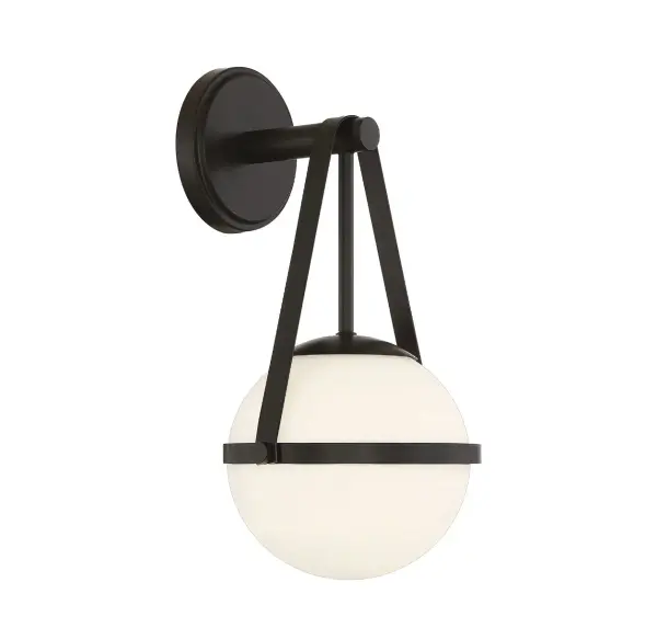 Polson 1-Light Wall Sconce in Matte Black - Image 4