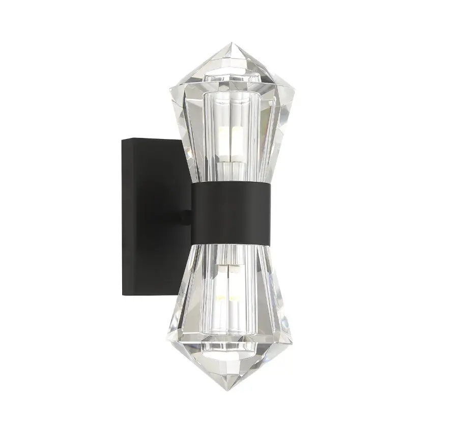 Dryden 2-Light LED Wall Sconce in Matte Black - Image 1
