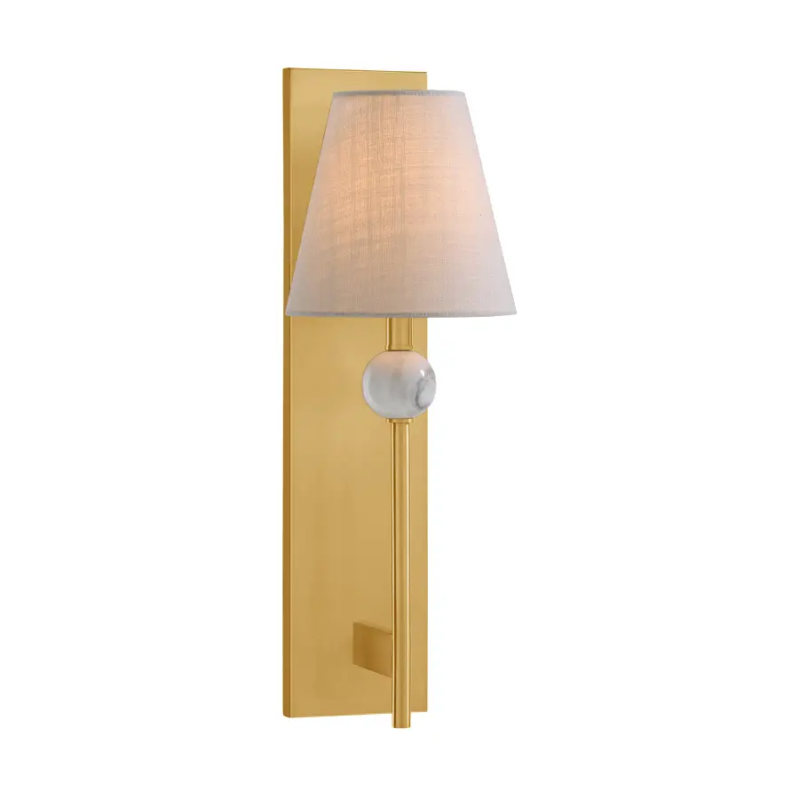 Travis One Light Wall Sconce in Warm Brass - Image 1