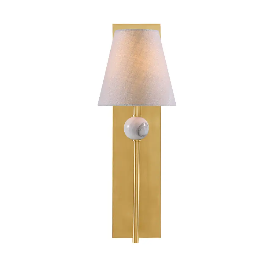 Travis One Light Wall Sconce in Warm Brass - Image 3