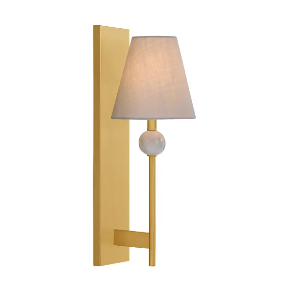 Travis One Light Wall Sconce in Warm Brass - Image 4