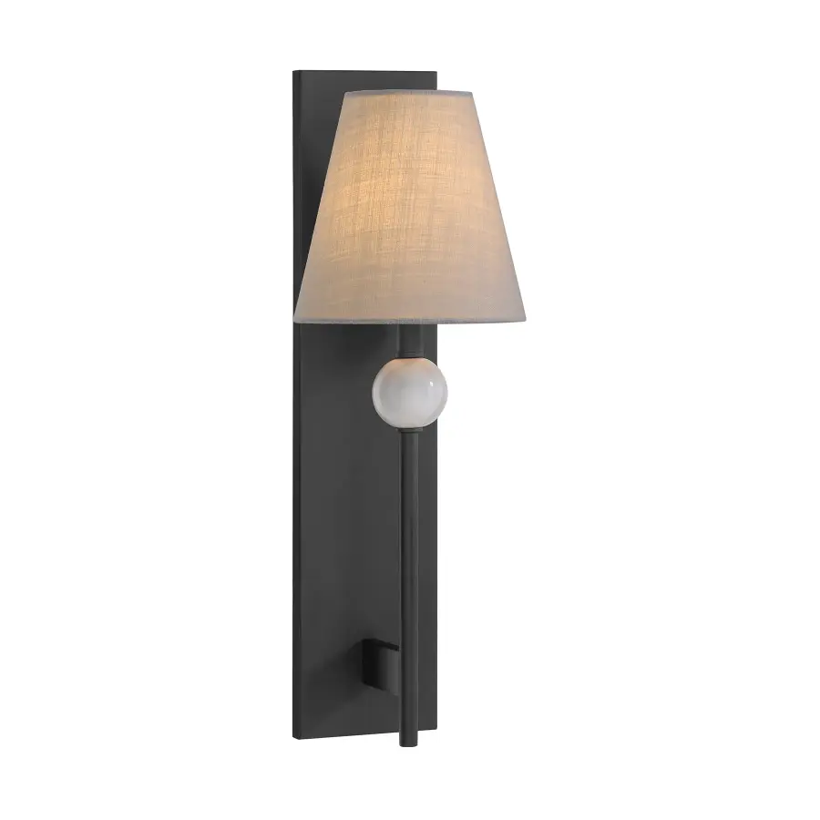 Travis 1-Light Wall Sconce in Matte Black - Image 1