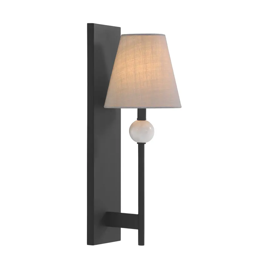 Travis 1-Light Wall Sconce in Matte Black - Image 4