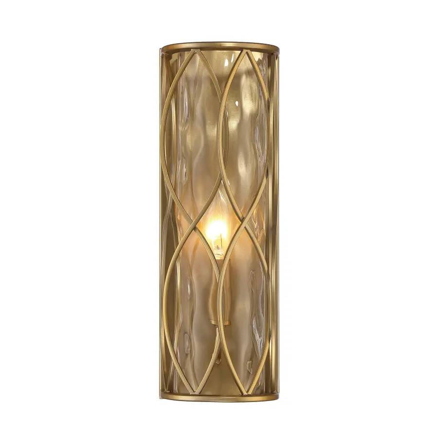 Snowden 1-Light Wall Sconce in Burnished Brass - Image 1