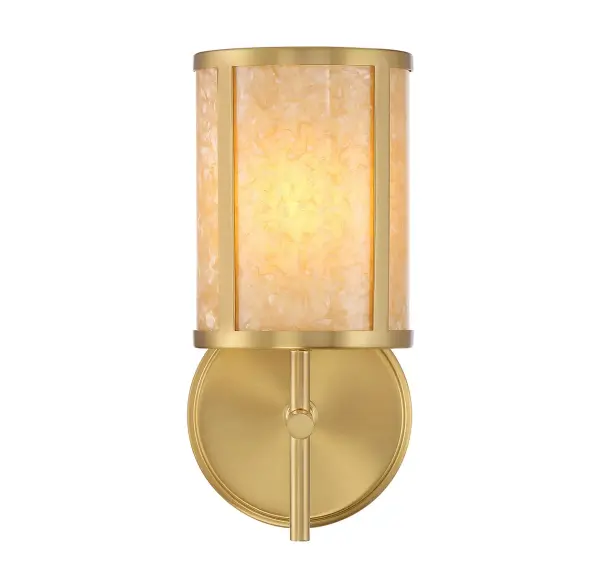 Camden 1-Light Wall Sconce in Warm Brass - Image 3