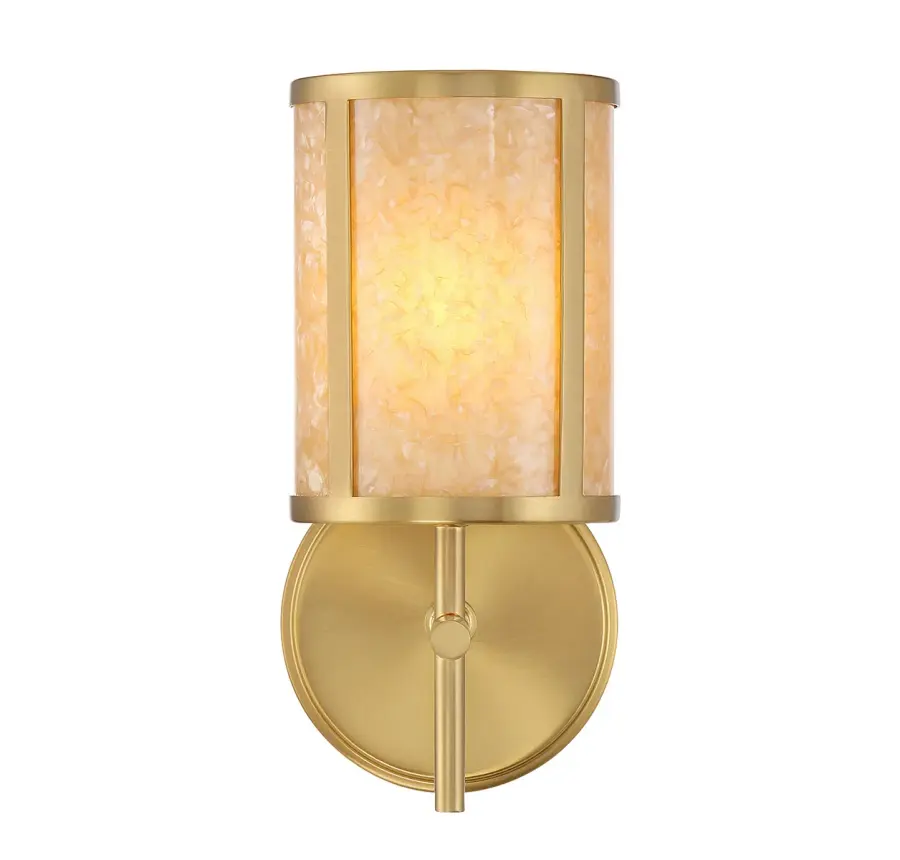 Camden 1-Light Wall Sconce in Warm Brass - Image 3