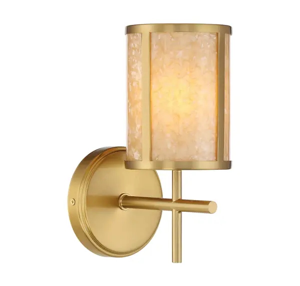 Camden 1-Light Wall Sconce in Warm Brass - Image 4