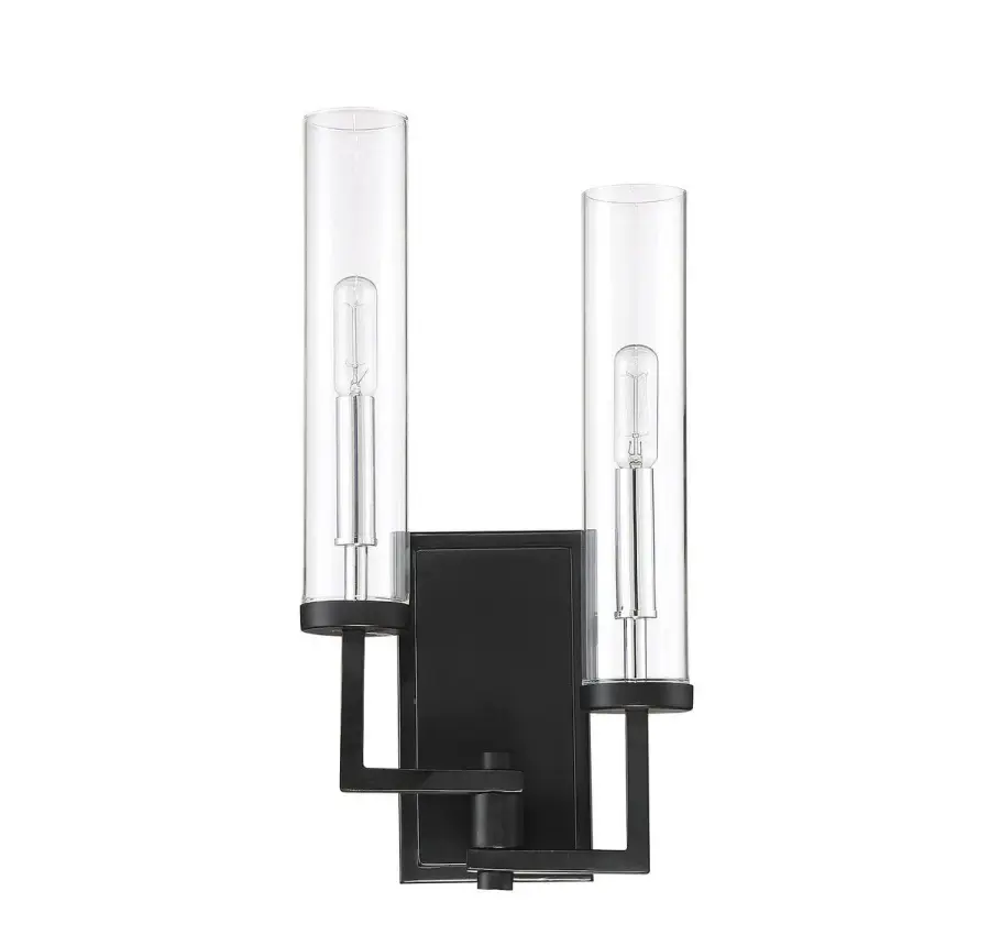 Folsom 2-Light Adjustable Wall Sconce in Matte Black with Polished Chrome Accents - Image 5