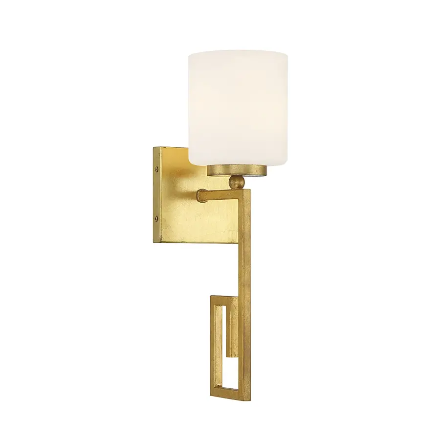 Quatrain 1-Light Wall Sconce in True Gold - Image 1