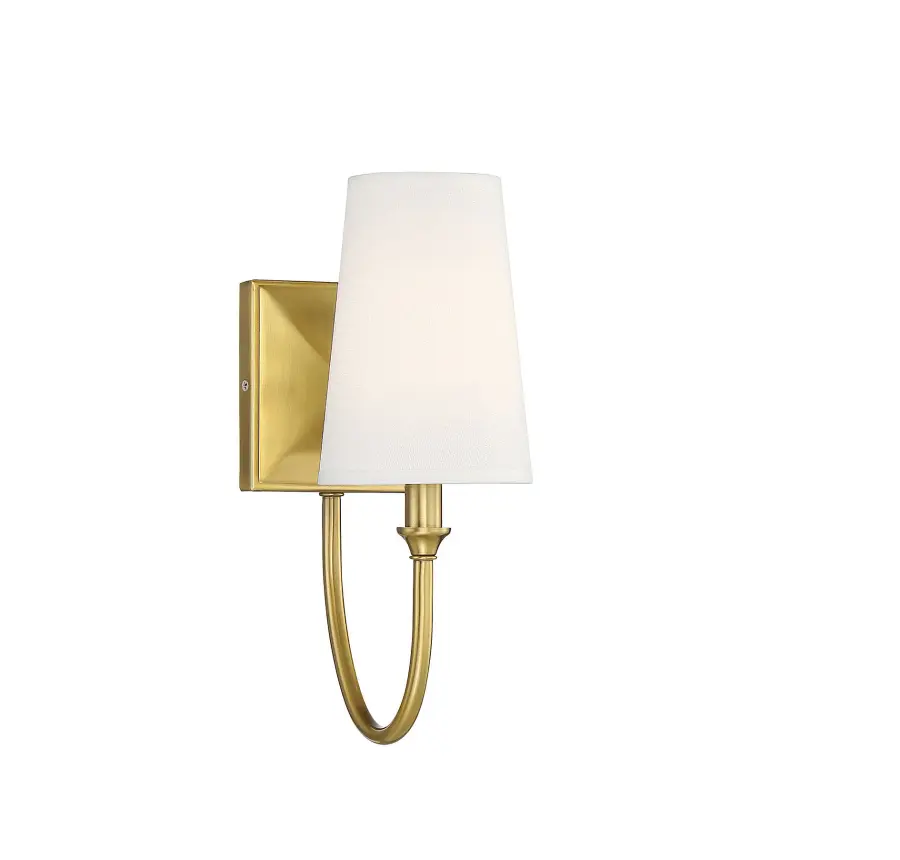 Cameron 1-Light Wall Sconce in Warm Brass - Image 1