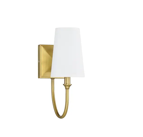 Cameron 1-Light Wall Sconce in Warm Brass - Image 4