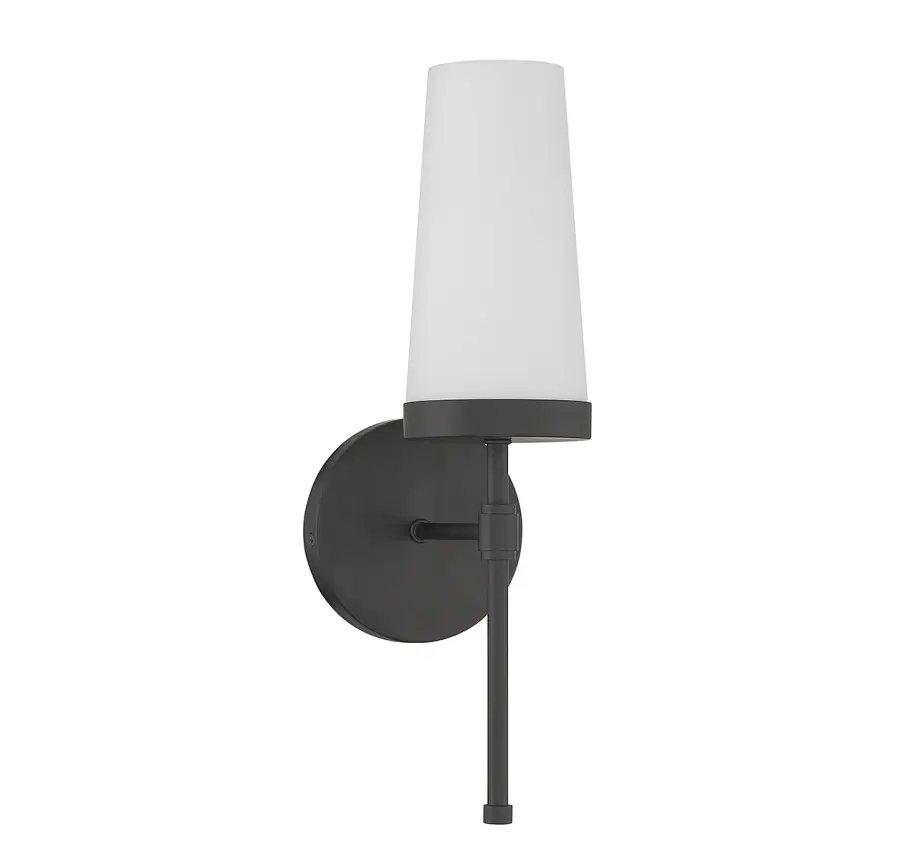 Haynes One Light Wall Sconce in Matte Black - Image 2