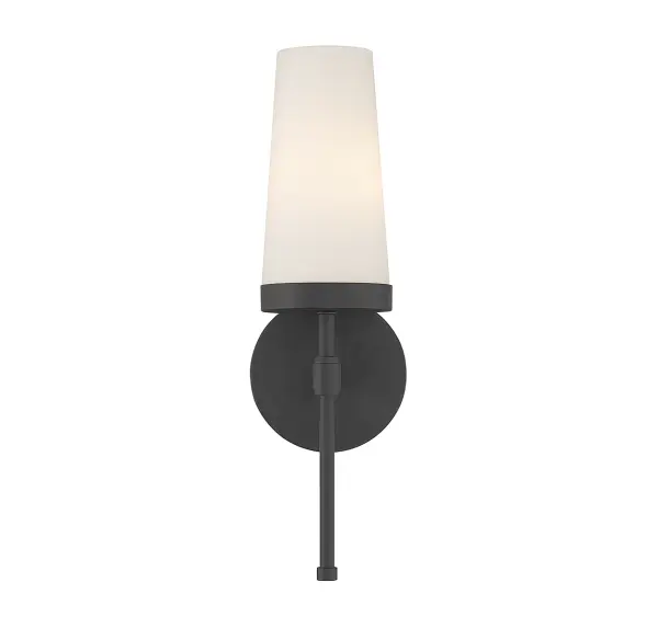 Haynes One Light Wall Sconce in Matte Black - Image 3