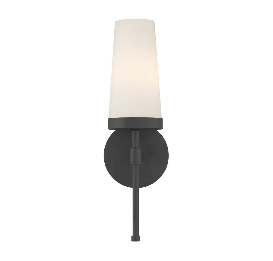 Haynes One Light Wall Sconce in Matte Black - Image 3