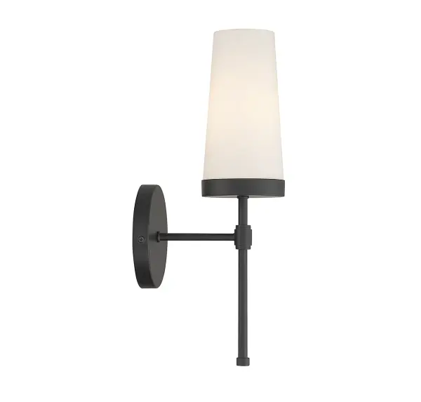 Haynes One Light Wall Sconce in Matte Black - Image 5