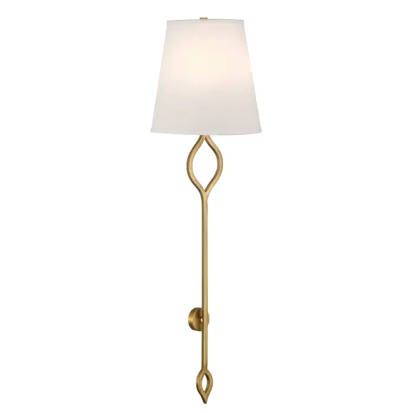 Roxbury Two Light Wall Sconce in Warm Brass - Image 4