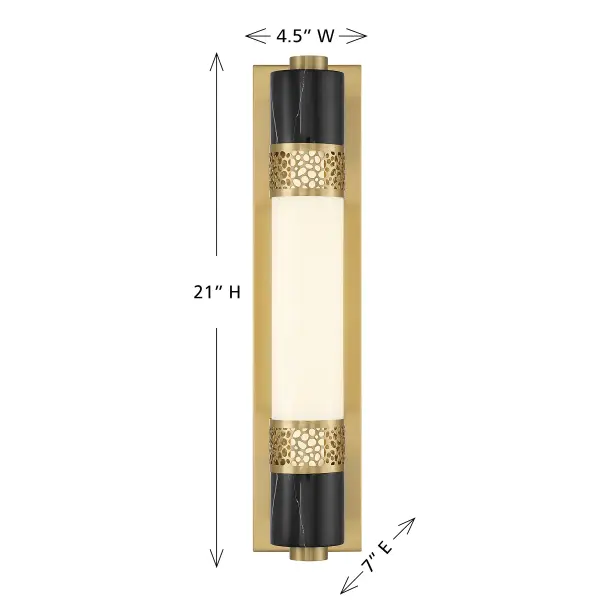 Farrell 1-Light Wall Sconce in Warm Brass by Dann Foley - Image 6