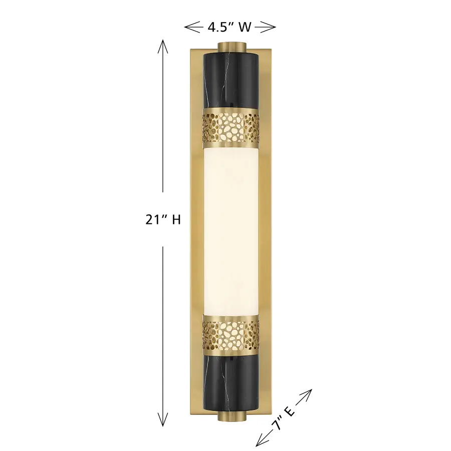 Farrell 1-Light Wall Sconce in Warm Brass by Dann Foley - Image 6