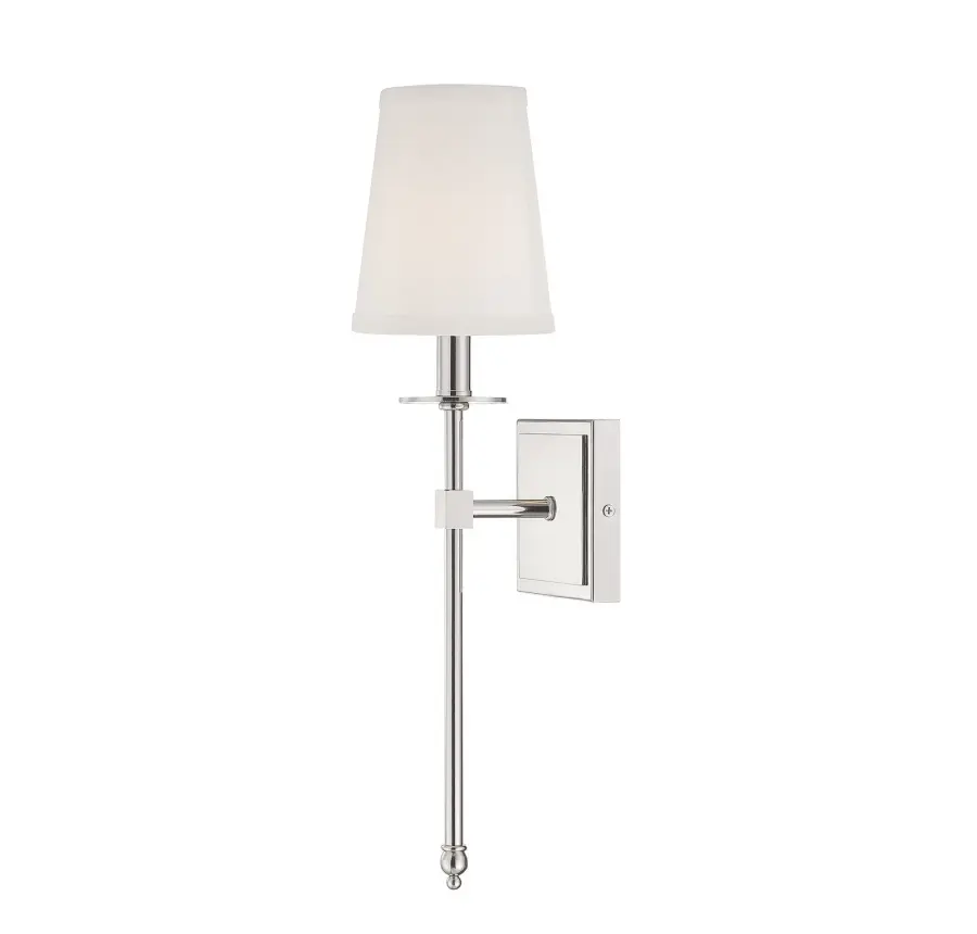 Monroe 1-Light Wall Sconce in Polished Nickel - Image 1