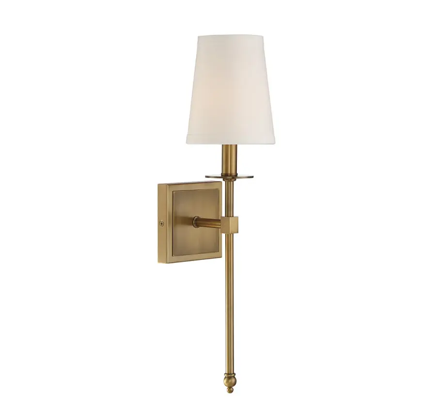 Monroe One Light Wall Sconce in Warm Brass - Image 1