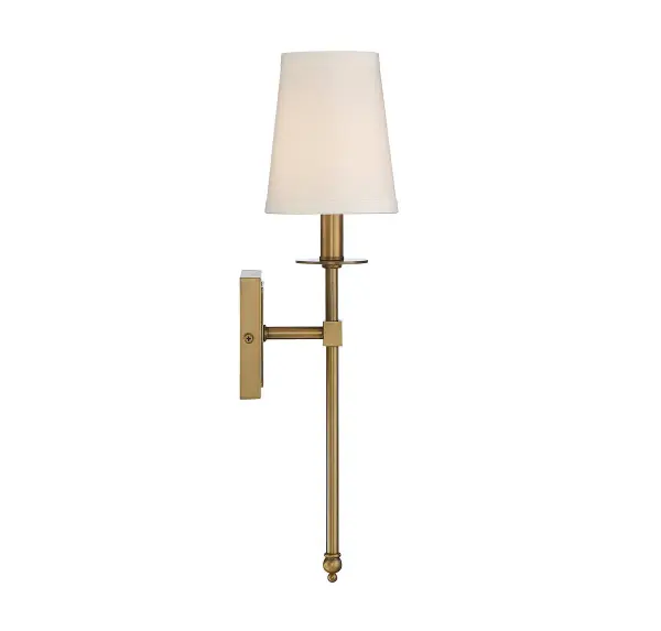 Monroe One Light Wall Sconce in Warm Brass - Image 2