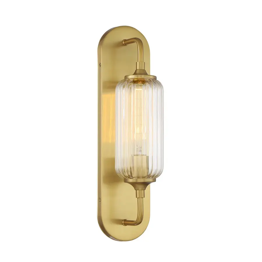 Holton One Light Wall Sconce in Warm Brass - Image 1