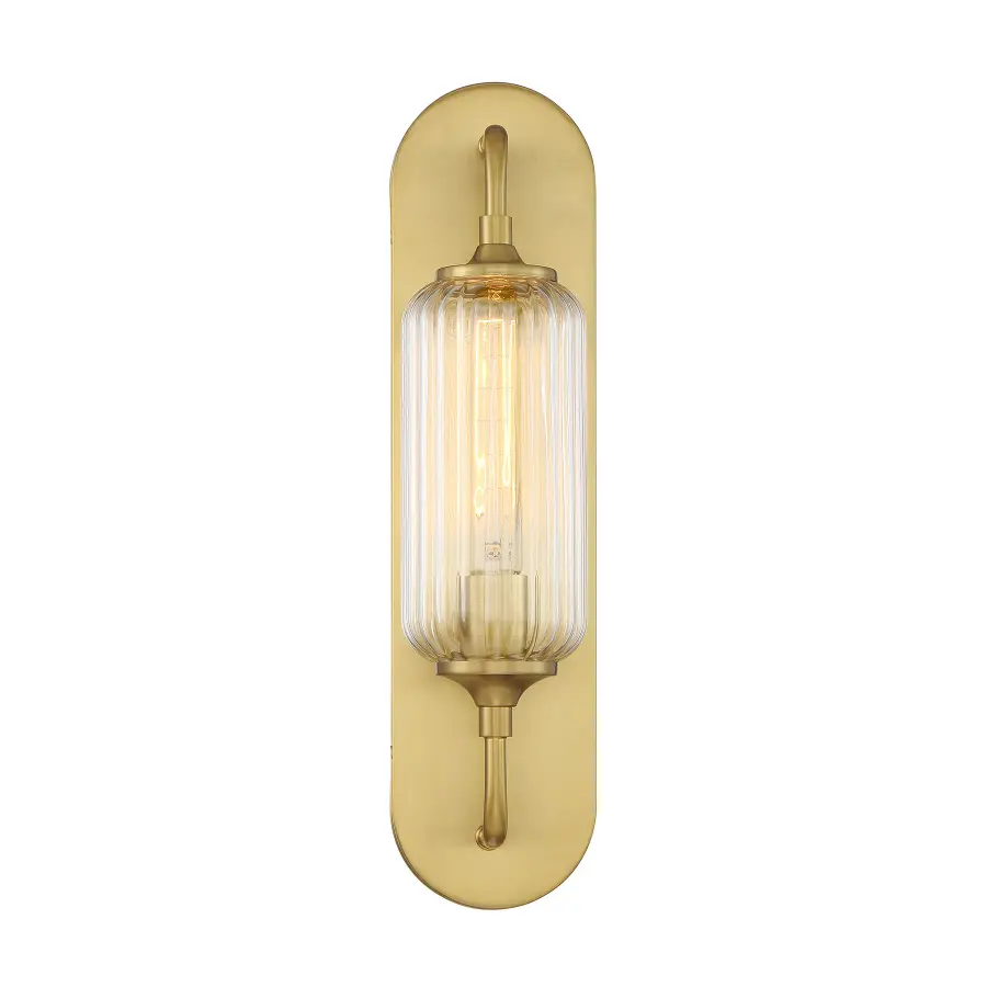 Holton One Light Wall Sconce in Warm Brass - Image 3