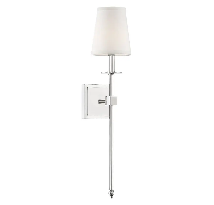 Monroe One Light Wall Sconce in Polished Nickel - Image 1