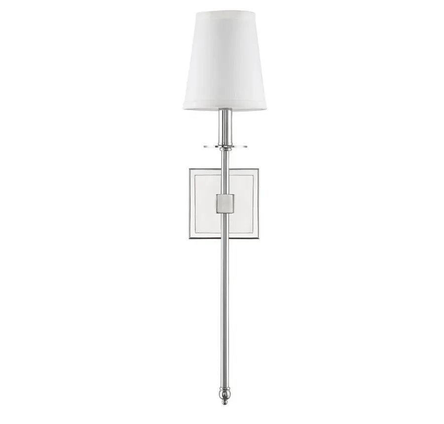 Monroe One Light Wall Sconce in Polished Nickel - Image 2
