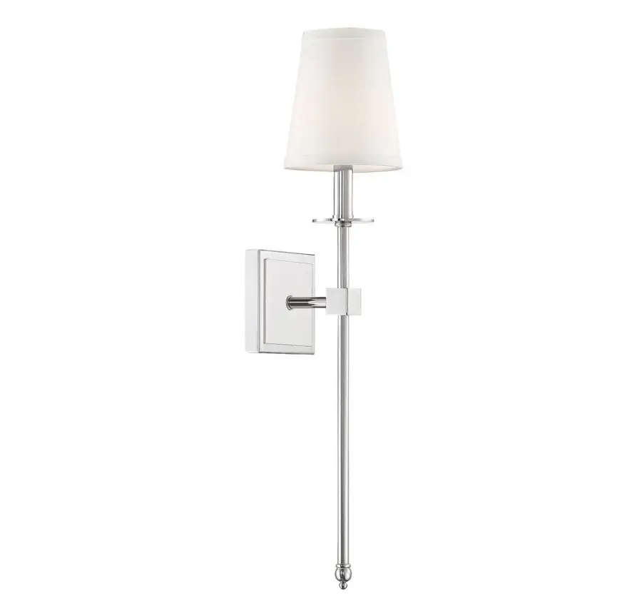 Monroe One Light Wall Sconce in Polished Nickel - Image 3