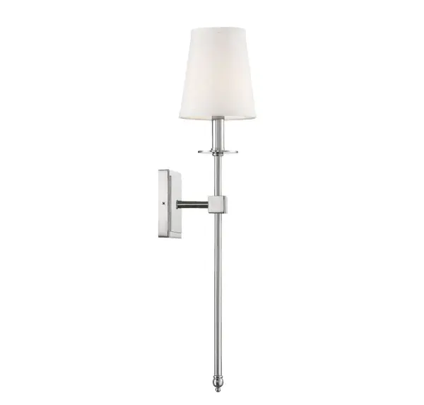 Monroe One Light Wall Sconce in Polished Nickel - Image 4