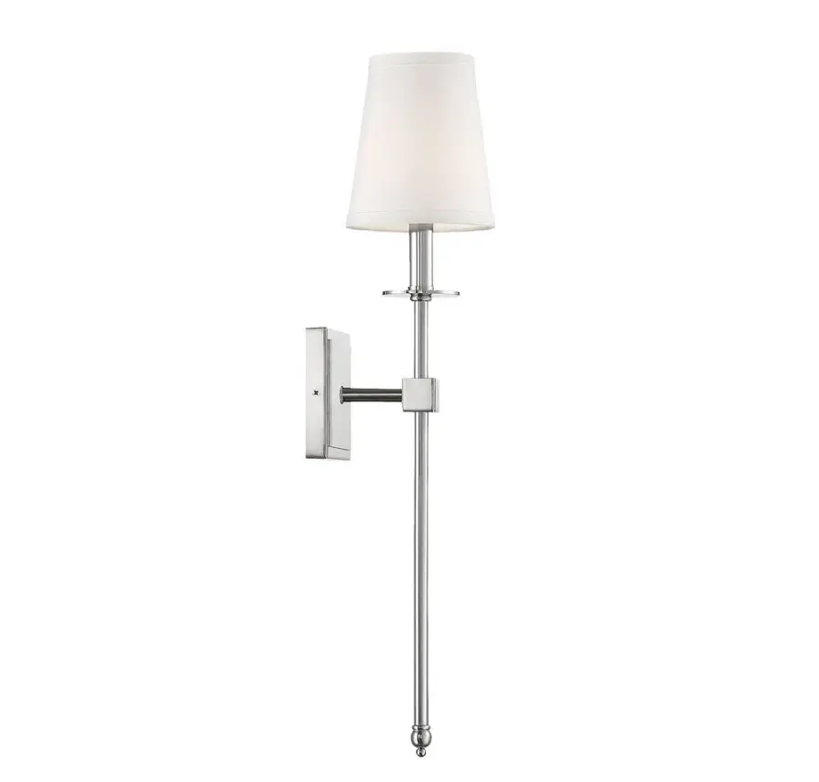 Monroe One Light Wall Sconce in Polished Nickel - Image 4