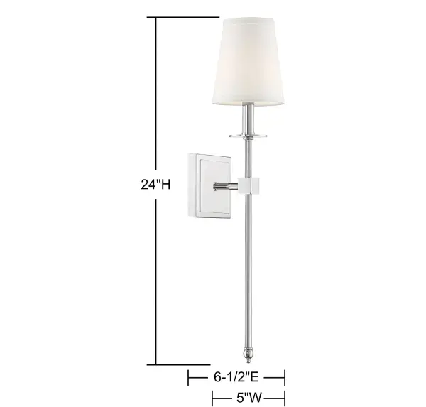 Monroe One Light Wall Sconce in Polished Nickel - Image 5