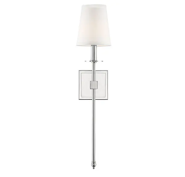 Monroe One Light Wall Sconce in Polished Nickel - Image 6
