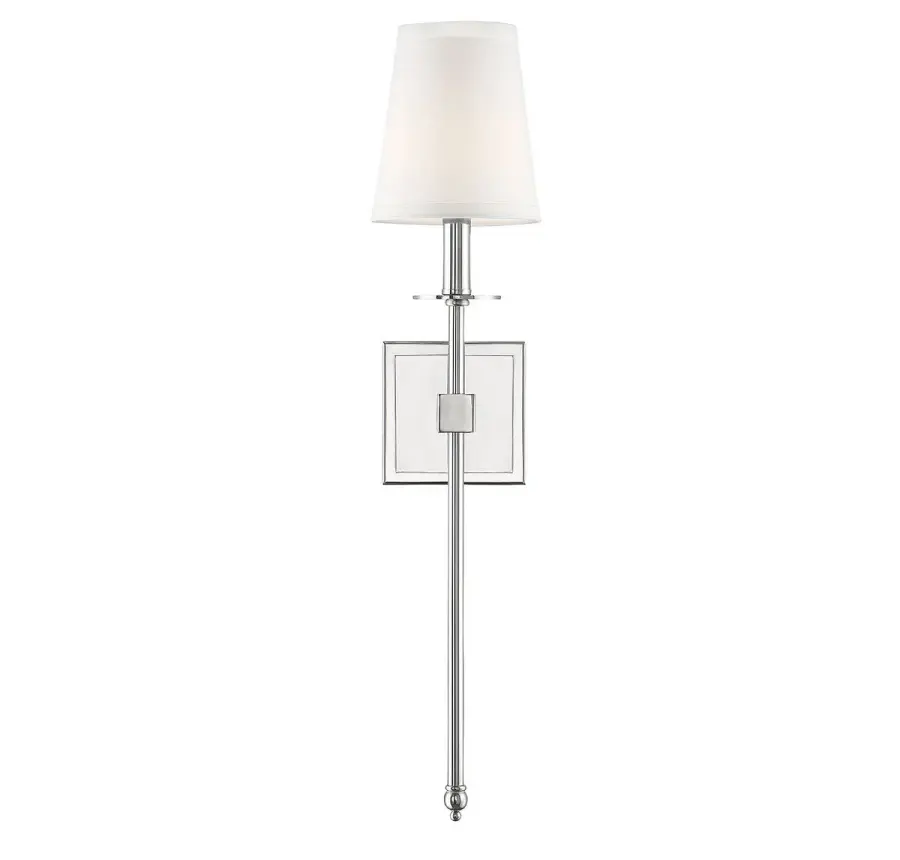 Monroe One Light Wall Sconce in Polished Nickel - Image 6
