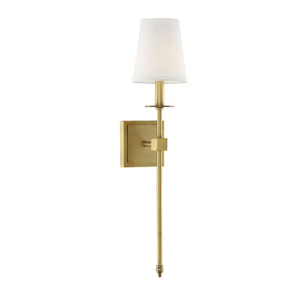 Monroe One Light Wall Sconce in Warm Brass - Image 1