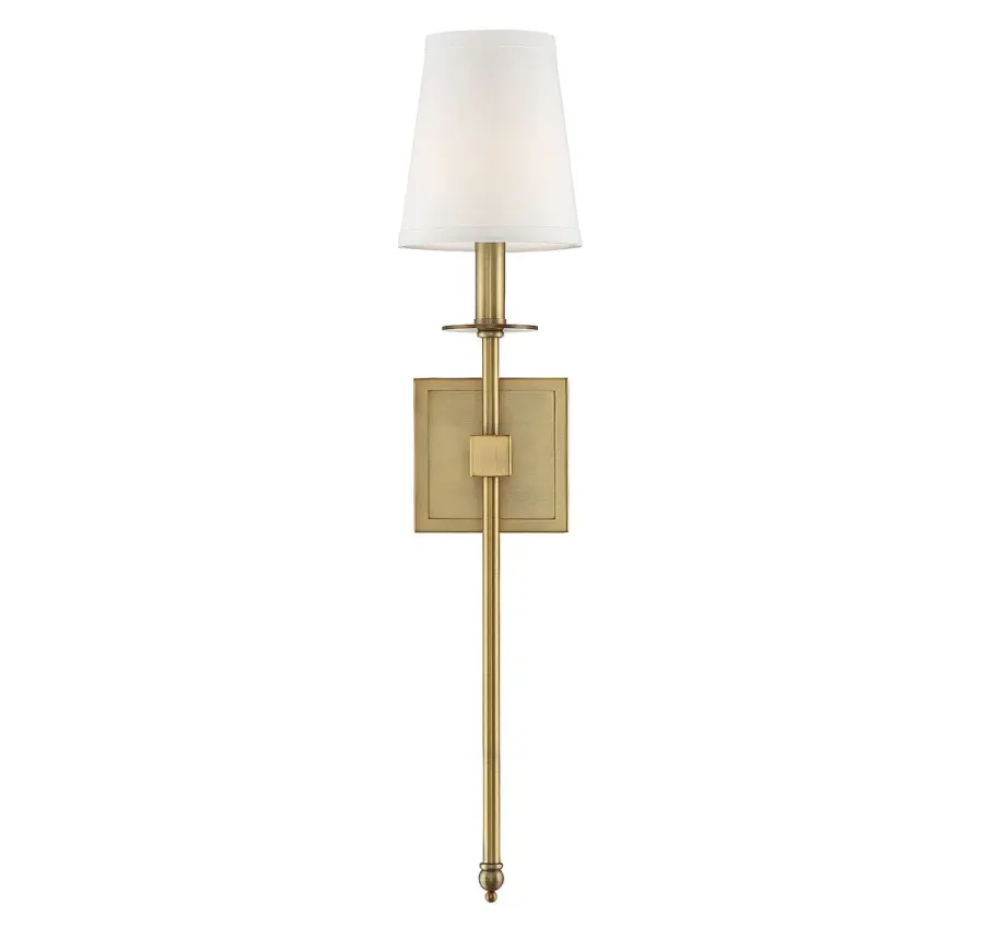 Monroe One Light Wall Sconce in Warm Brass - Image 6