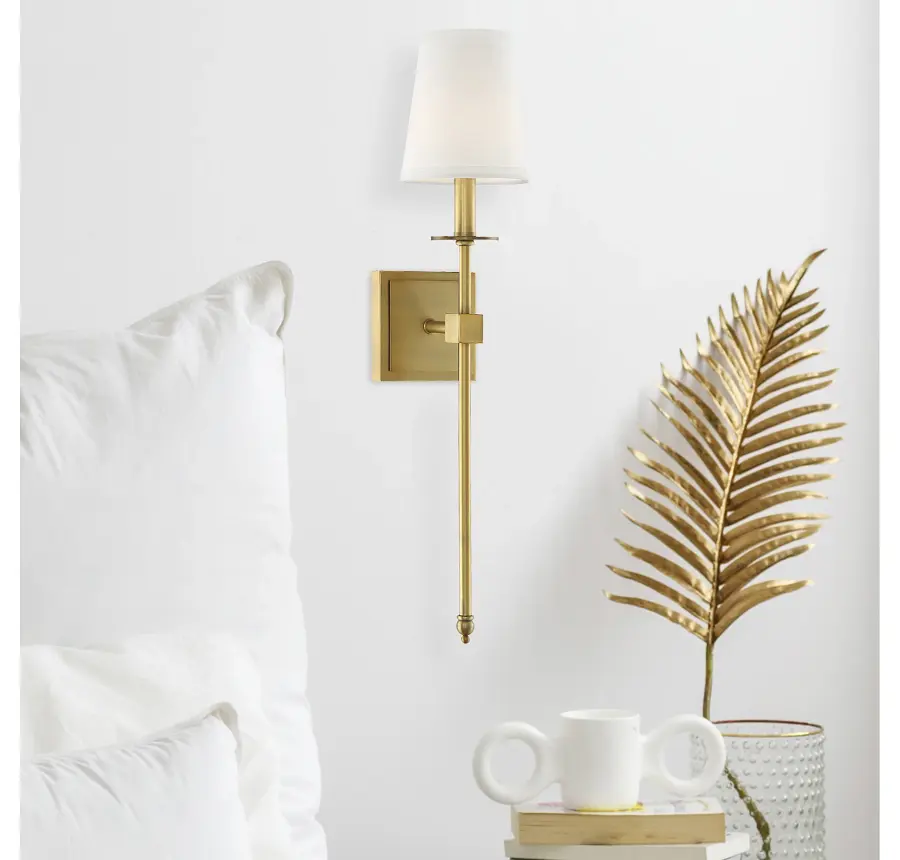 Monroe One Light Wall Sconce in Warm Brass - Image 7