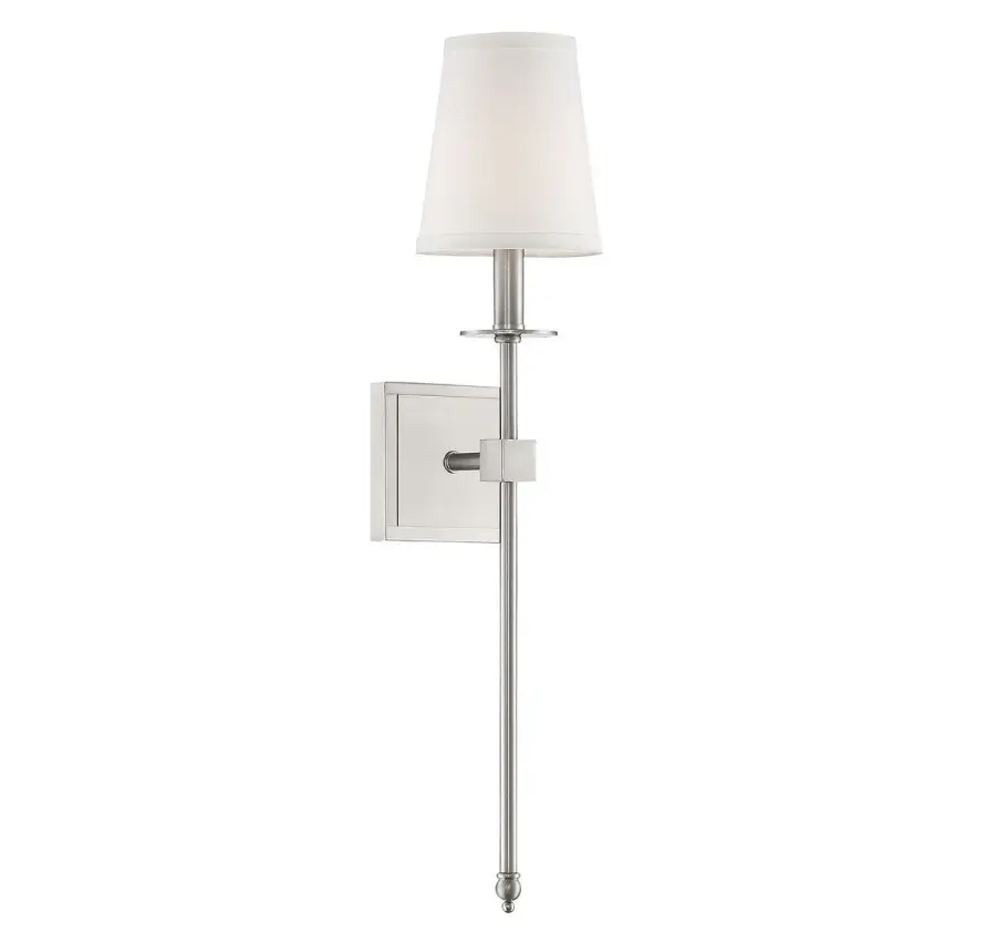 Monroe 1-Light Wall Sconce in Satin Nickel - Image 1