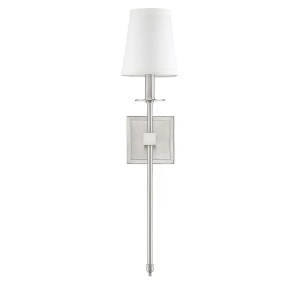 Monroe 1-Light Wall Sconce in Satin Nickel - alternate view