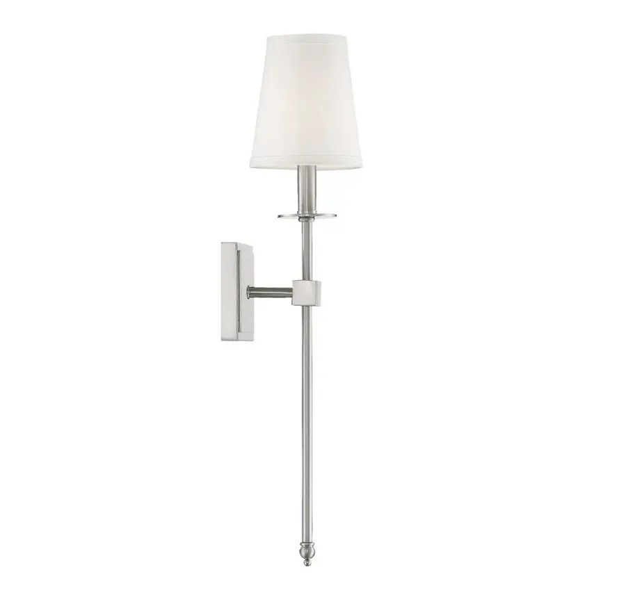 Monroe 1-Light Wall Sconce in Satin Nickel - Image 4