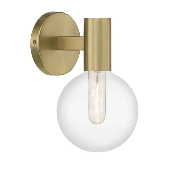 Wright One Light Wall Sconce in Warm Brass - Image 4