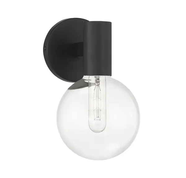 Wright 1-Light Wall Sconce in Matte Black - alternate view