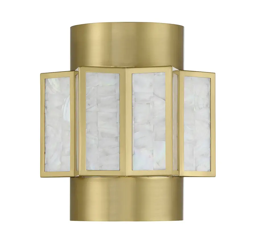 Gideon 2-Light Wall Sconce in Warm Brass - Image 2