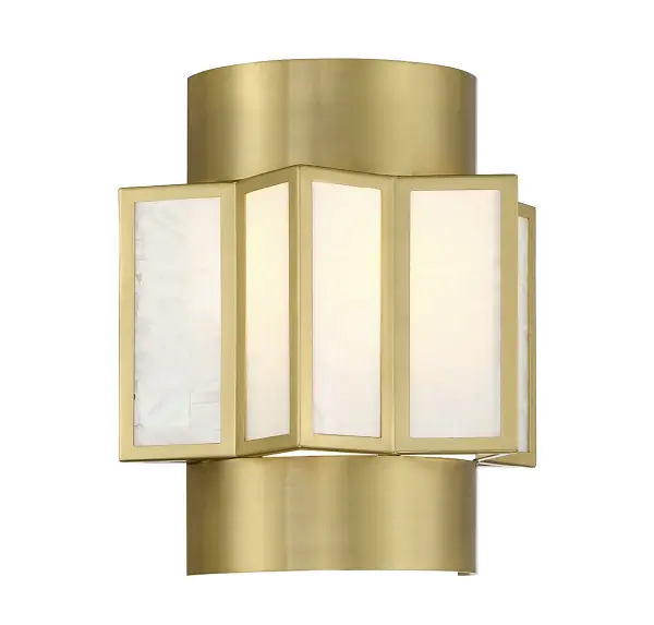 Gideon 2-Light Wall Sconce in Warm Brass - Image 3