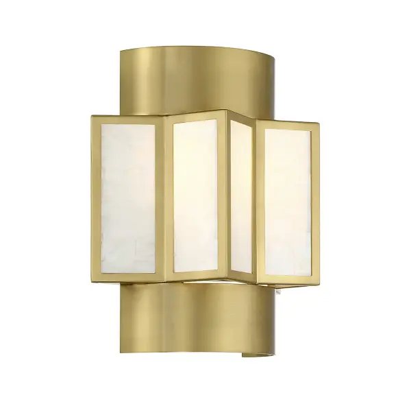Gideon 2-Light Wall Sconce in Warm Brass - Image 4