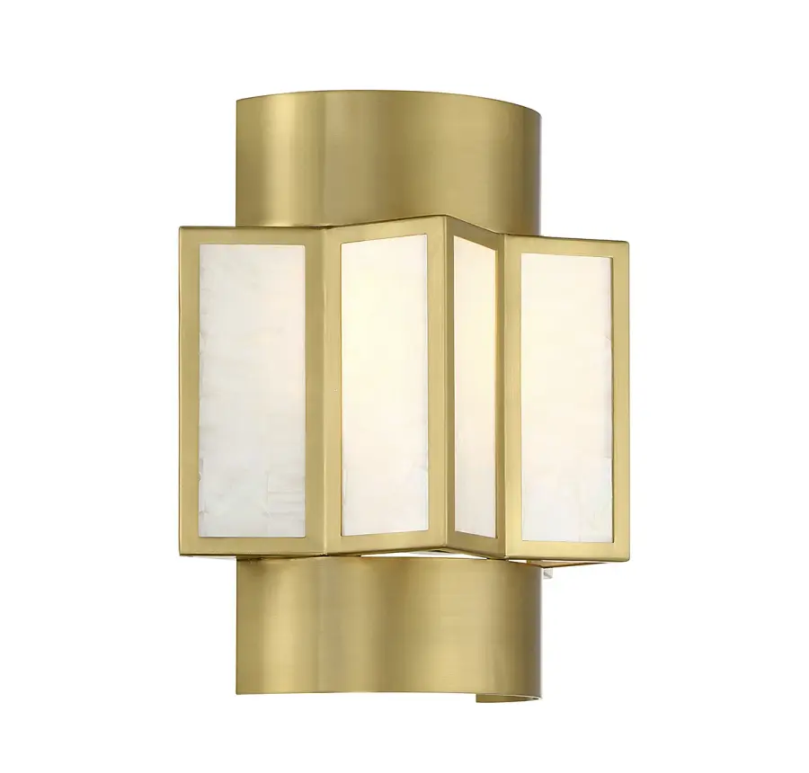 Gideon 2-Light Wall Sconce in Warm Brass - Image 4